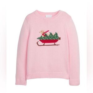 Pink Kids Sweater with Festive Design